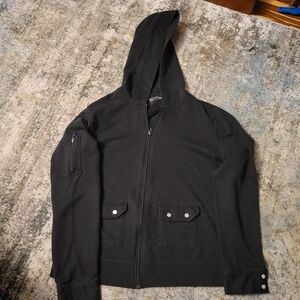 Active USA Black Zip Up Jacket Size L